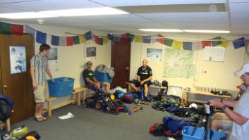 DSC00818 Gear check at Alpine Ascents office the day before (in Seattle)